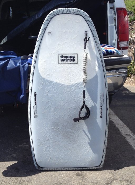 After first session at Pitas Point, CA, 3-4ft mix SW ground swell/NW windswel.