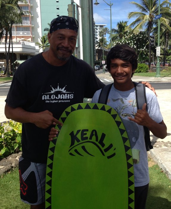 NEW owner &quot;Keali`i&quot; of my &quot;Malolo Style&quot; board.