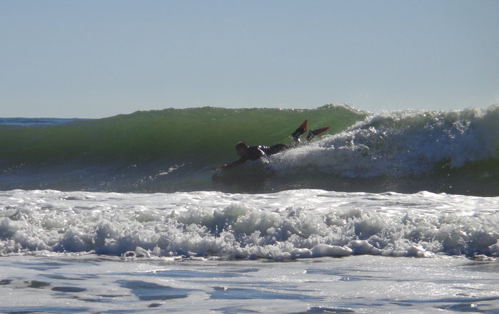 A couple quick rights my daughter caught of me surfing kipapa style at the local sandbar today.